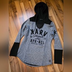 Karv Black and Gray Hoodie
